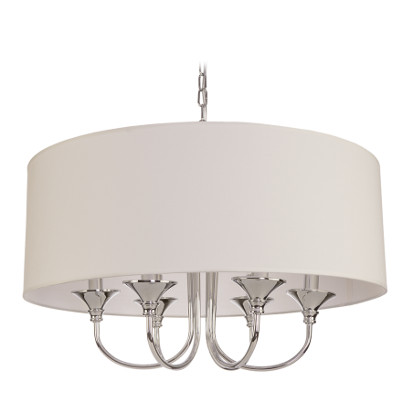 Lampe en suspension abat jour Design ABU DHABI 6xE14 blanc, chrome