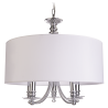 Lampe Suspendue avec abat-jou ABU DHABI 5xE14 - blanc / chrome