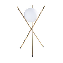 Lampe de table XENA E27 - laiton / blanc