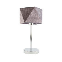 Lampe de table WUHU E27 - chrome / gris 