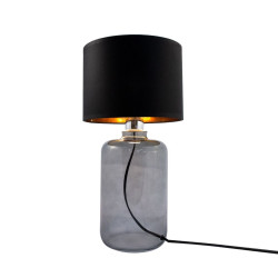 Lampe de table SAMASUN E27 - fumé / noir / or 