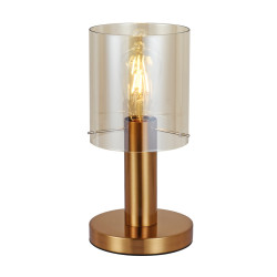 Lampe de table SARDO E27 - laiton / ambre 