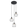 Suspension luminaire Lampe GERVAIS 3 X E27 40W - noir