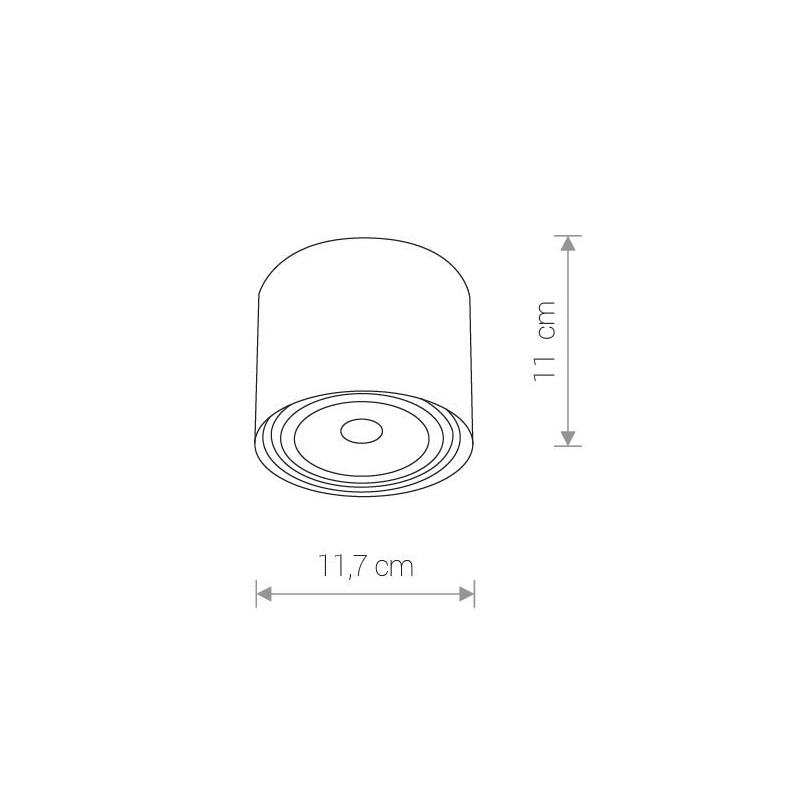 Downlight apparent BIT S ES111 GU10 - blanc 