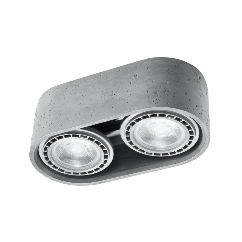 Downlight apparent BASIC 2xGU10 AR111 - béton 