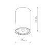 Downlight apparent BIT M ES111 GU10 - graphite 