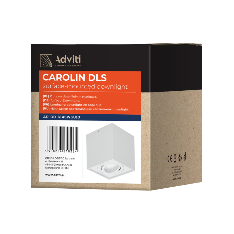 Downlight apparent CAROLIN DLS GU10 - blanc 