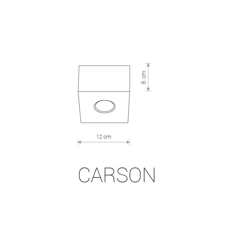 Downlight de surface CARSON I GU10 - blanc / argent 