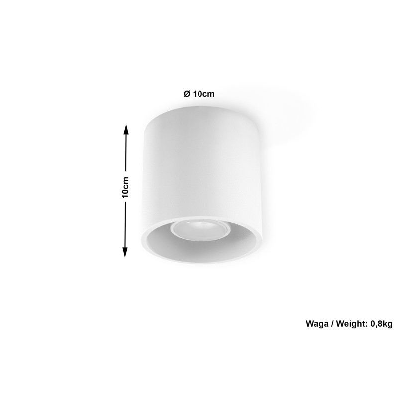 Downlight apparent ORBIS 1 GU10 - blanc 