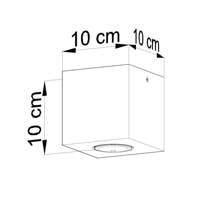 Downlight apparent QUAD 1 GU10 - bois 