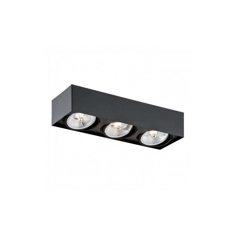 Downlight apparent RODOS PLUS 3xGU10 AR111 15W 3000K - noir 