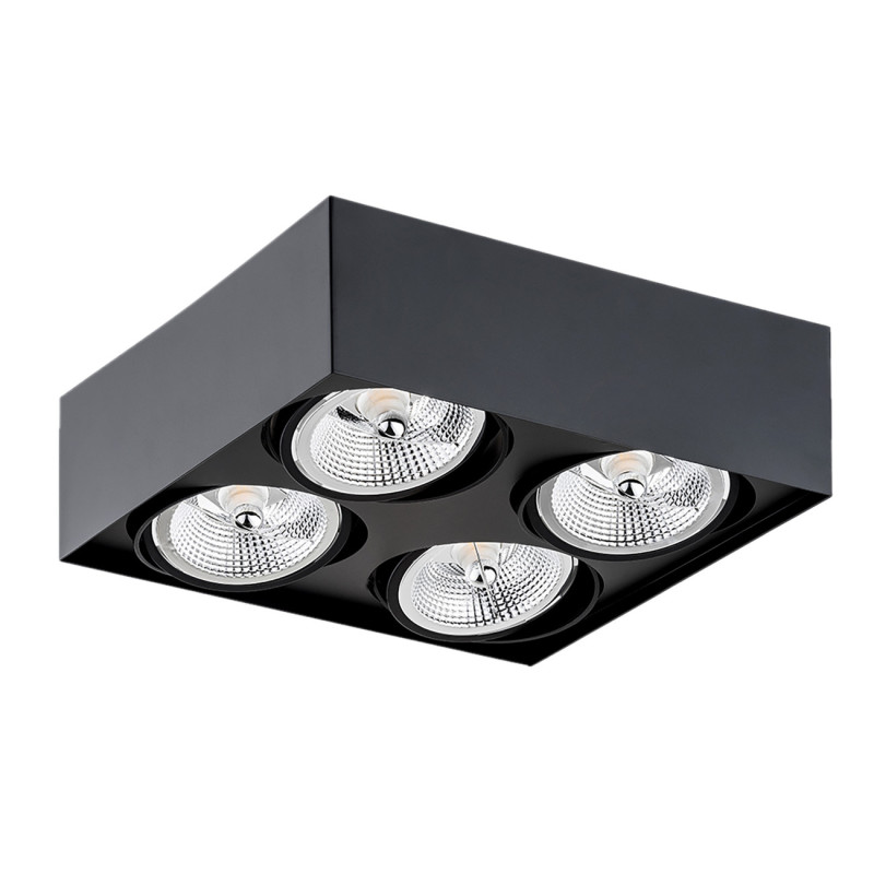 Downlight apparent RODOS PLUS 4xGU10 AR111 15W 3000K - noir 