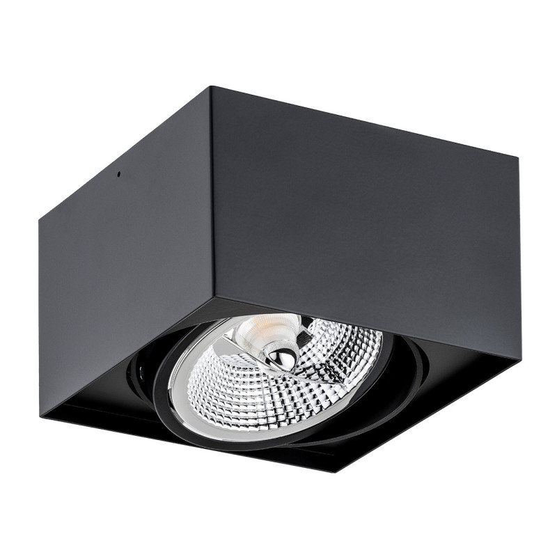 Downlight apparent RODOS PLUS GU10 AR111 15W 3000K - noir 