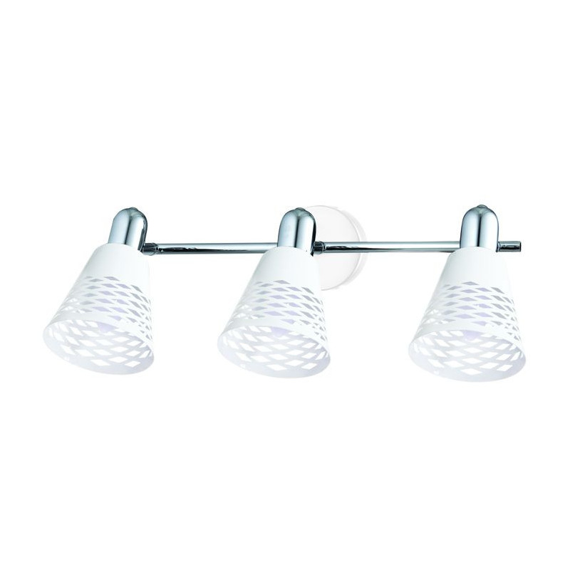 Bande lumineuse DISCOVERY 3xE14 - blanc / chrome 