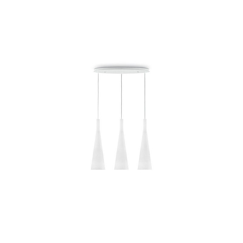 Suspension luminaire design Bande de lampe suspendue MILK SP3 E27 blanc