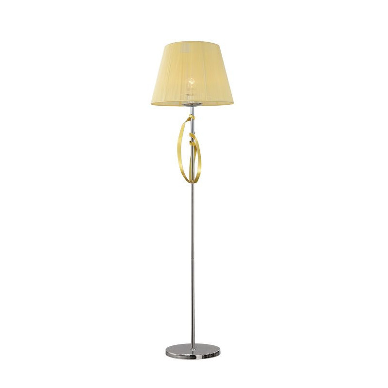 Lampadaire DIVA E27 - chrome / or 