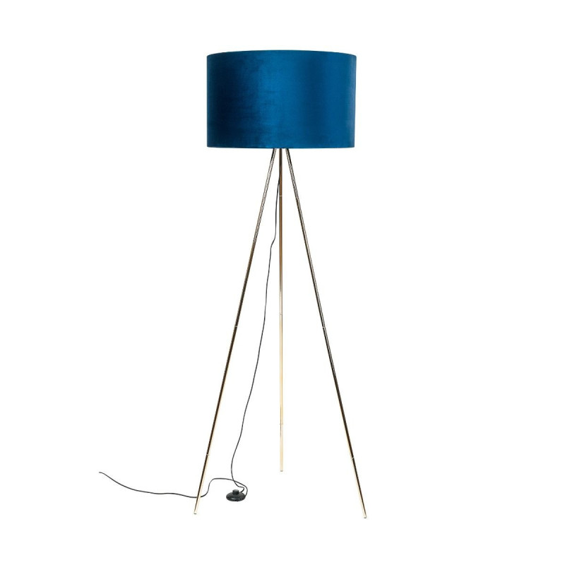 Lampadaire INGA E27 - bleu / or 