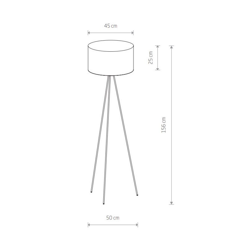 Lampadaire CADILAC E27 - noir / or 