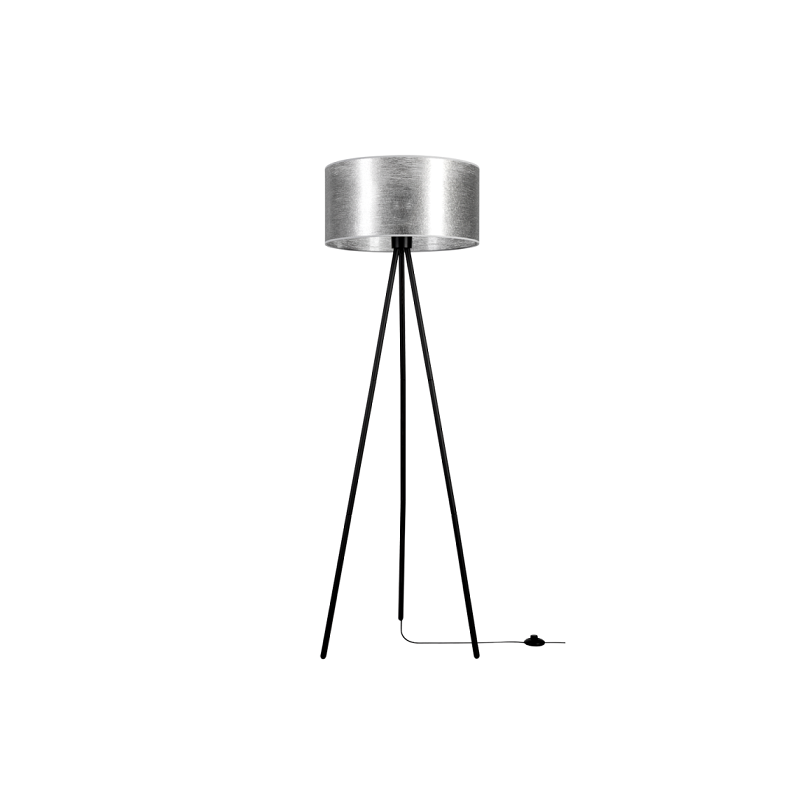 Lampadaire NEVOA E27 - noir / argent 