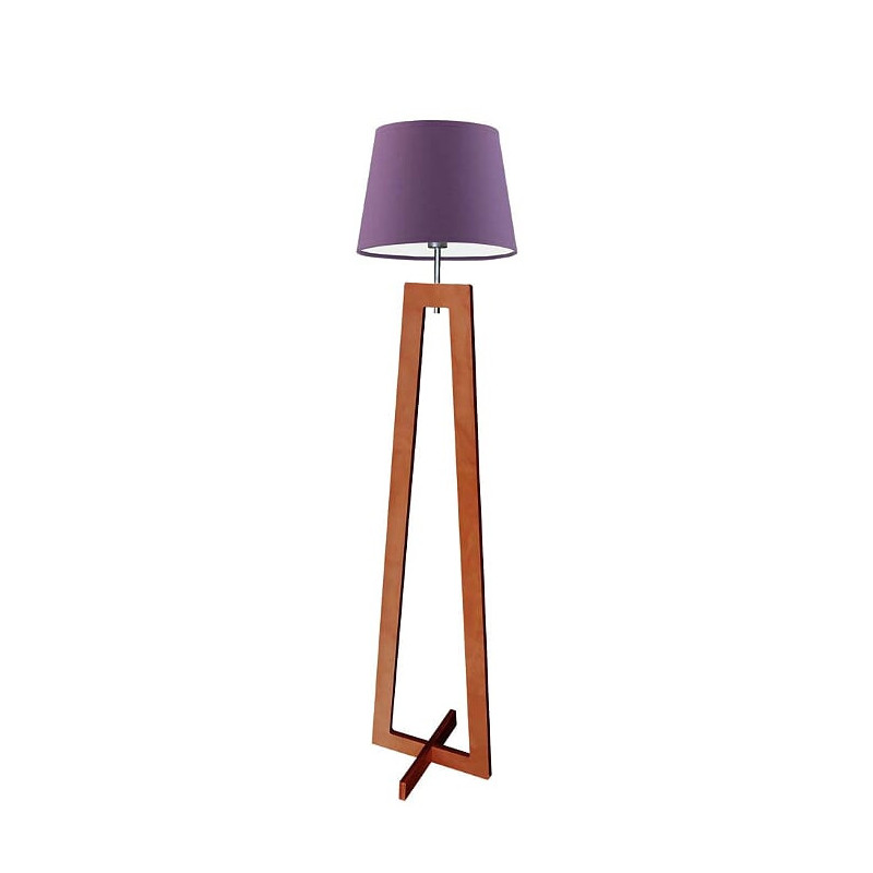 Lampadaire KOS E27 - acajou / violet 