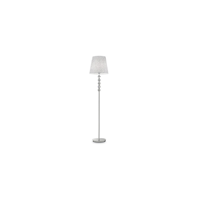 Lampadaire LE ROY PT1 E27 chrome / blanc 