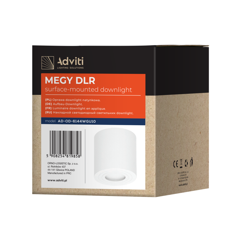 Downlight hermétique apparent MEGY DLR GU10 IP54 - blanc 