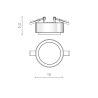 Downlight encastré KASTORIA LED 7W 3000K IP44 - chrome 