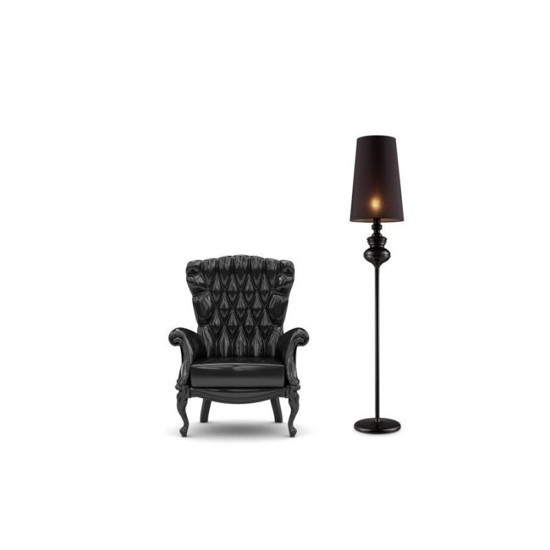 Lampadaire BAROCO E27 15W noir 