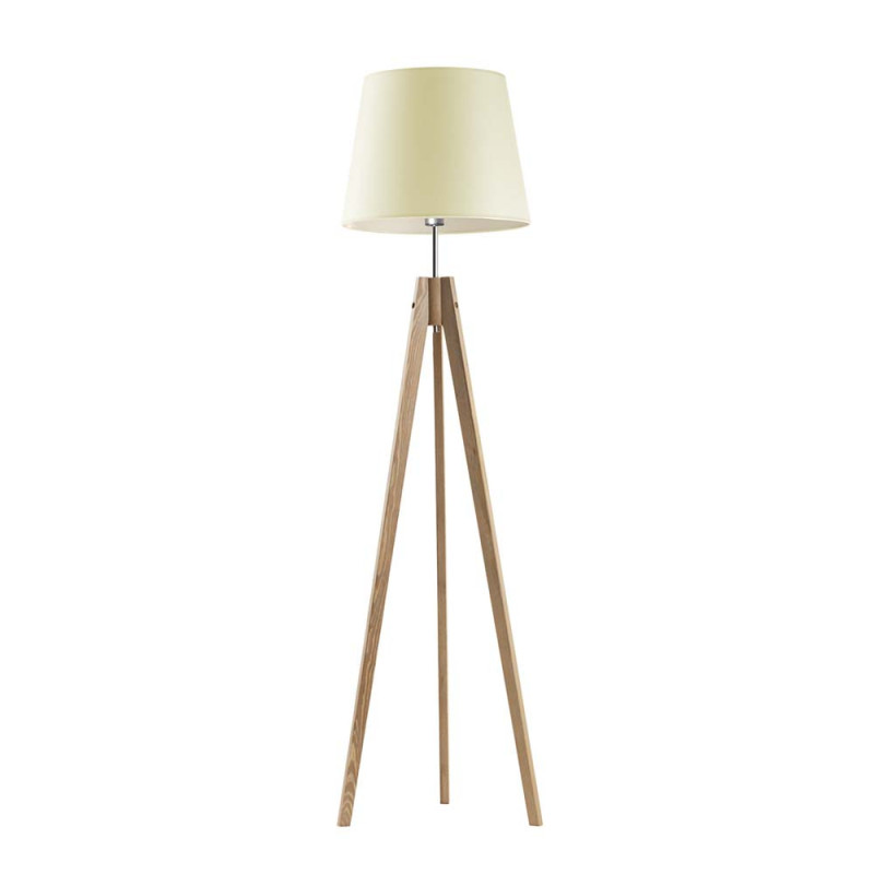 Lampadaire ARUBA E27 - acajou / crème 