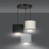 Lampe SuspendueHILDE ROUND MIX 3xE27 design - multicolore / or