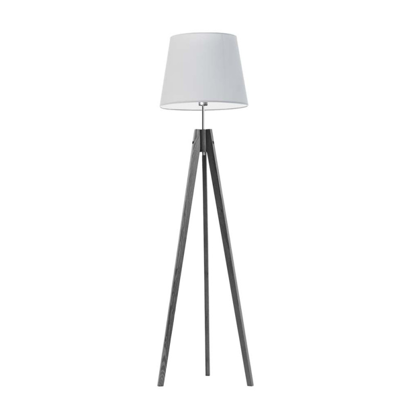 Lampadaire ARUBA E27 - chêne / gris clair 