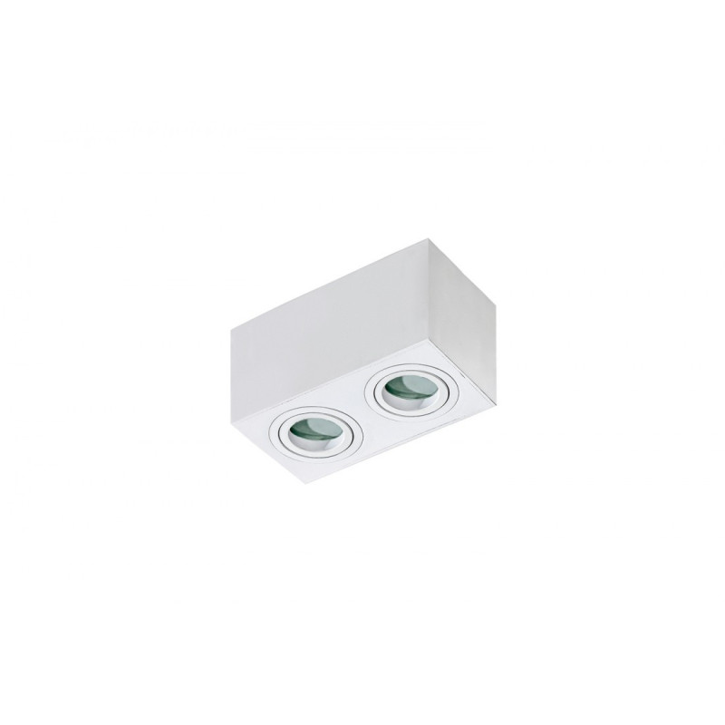 Downlight NT BRANT 2 Carré 2xGU10 IP44 - blanc 