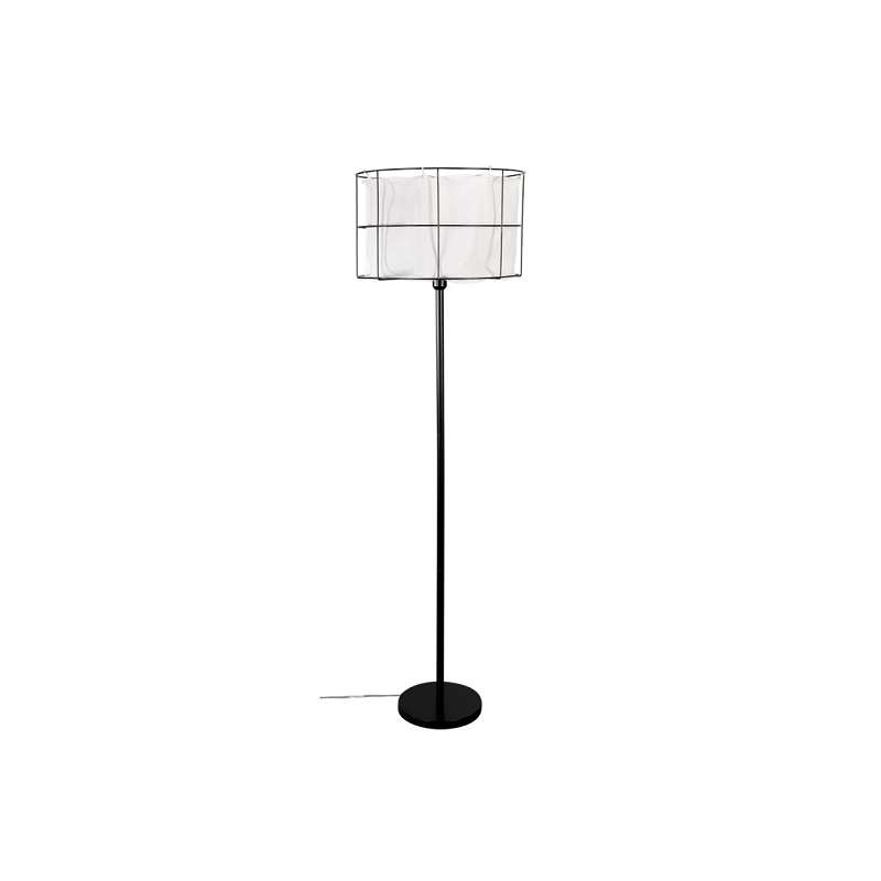 Lampadaire MARINERO E27 - noir / blanc 