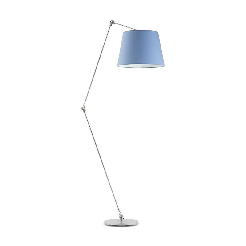 Lampadaire MANILA E27 - argent / bleu 