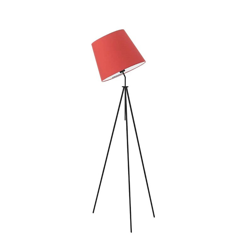 Lampadaire OSLO E27 - noir / rouge 