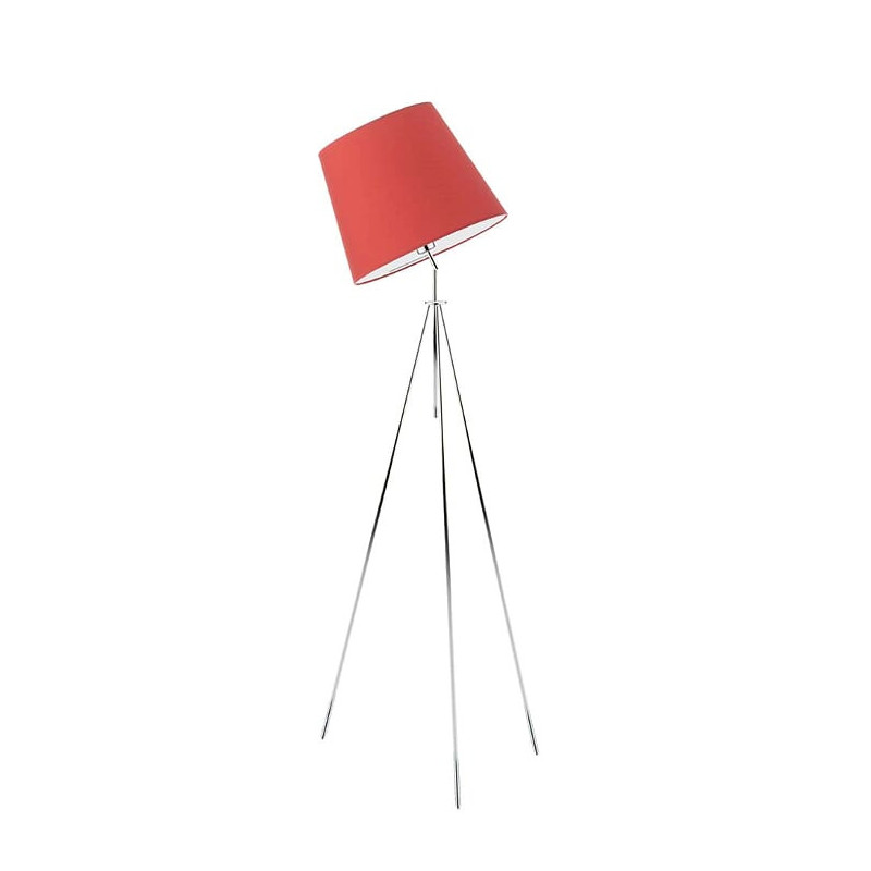 Lampadaire OSLO E27 - chrome / rouge 