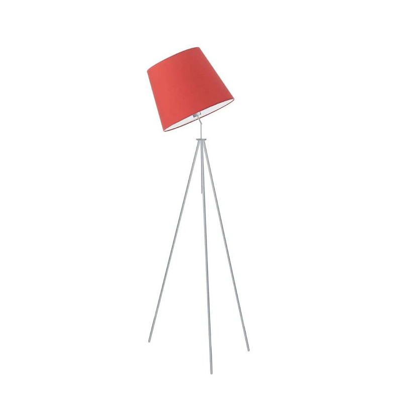 Lampadaire OSLO E27 - argent / rouge 