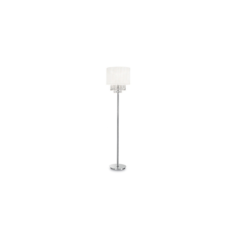 Lampadaire OPERA PT1 E27 chrome / blanc 