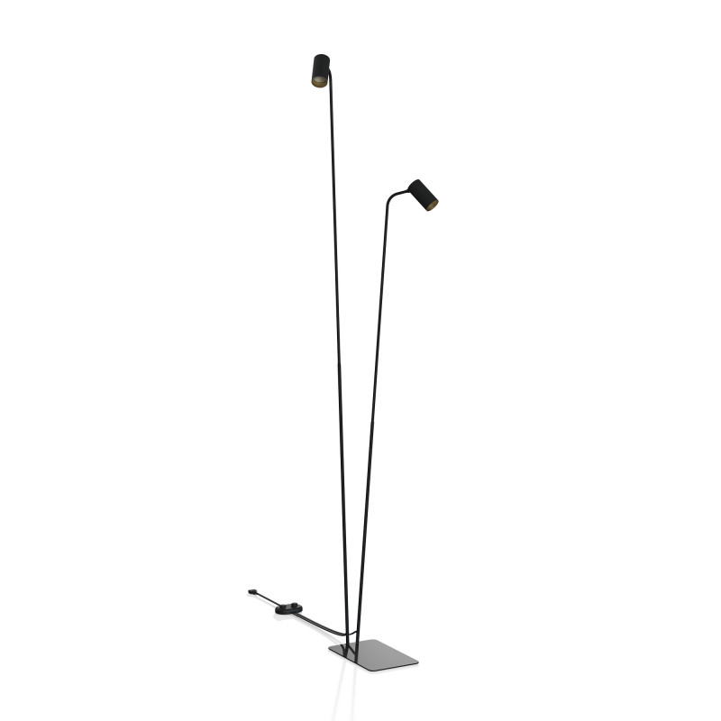 Lampadaire MONO 2xGU10 - noir / laiton 