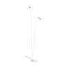 Lampadaire MONO 2xGU10 - blanc / laiton 