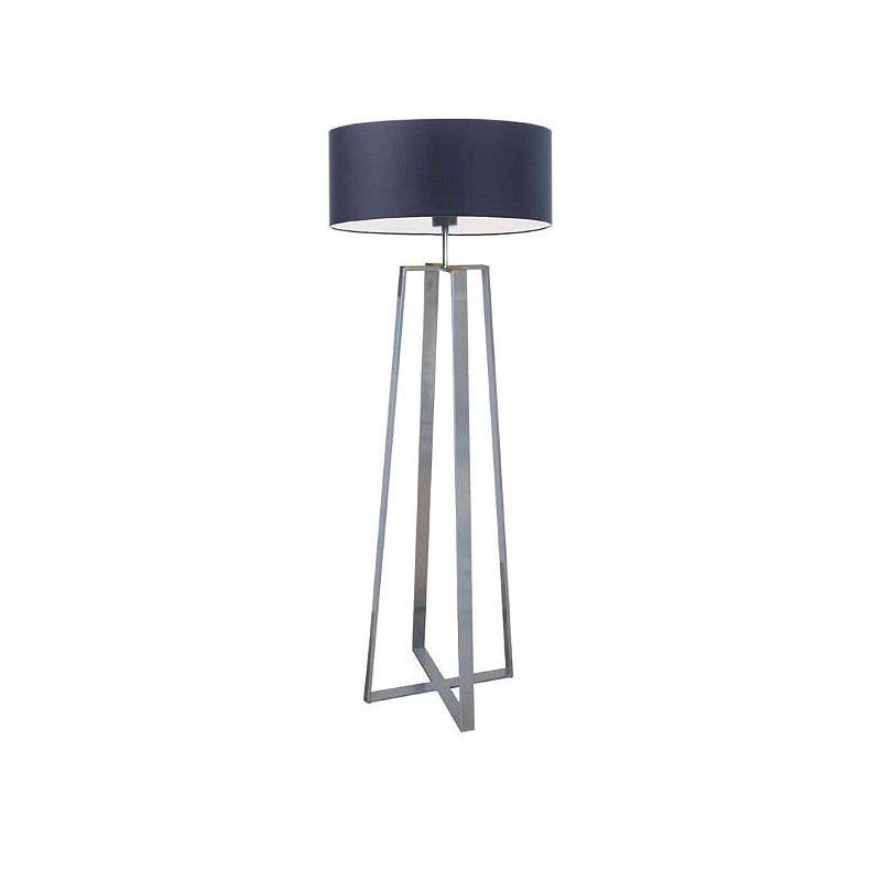 Lampadaire MOSS E27 - argent / bleu marine 