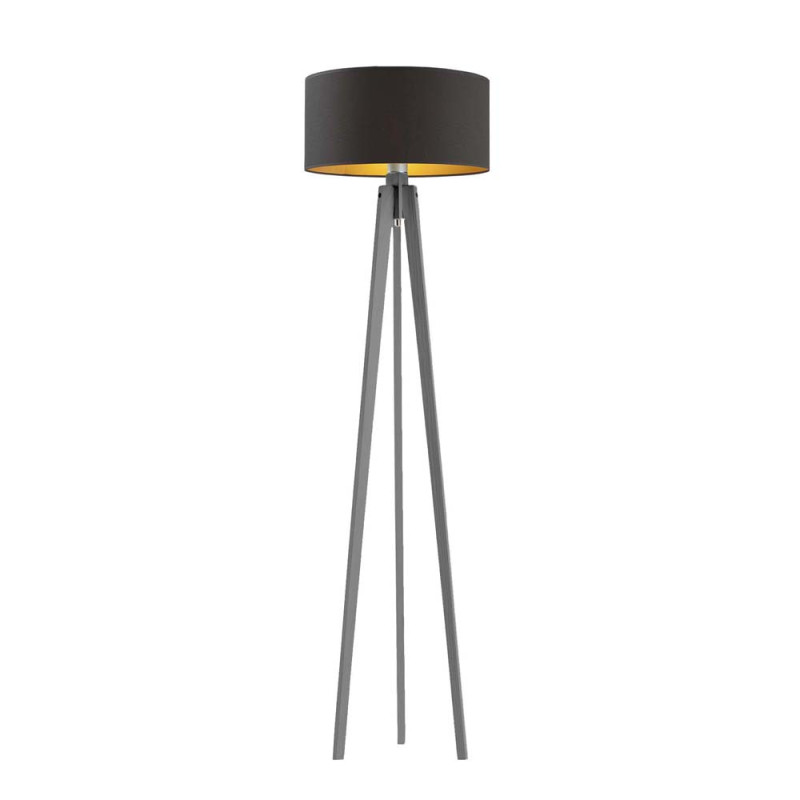 Lampadaire MIAMI GOLD E27 - noir / ébène 