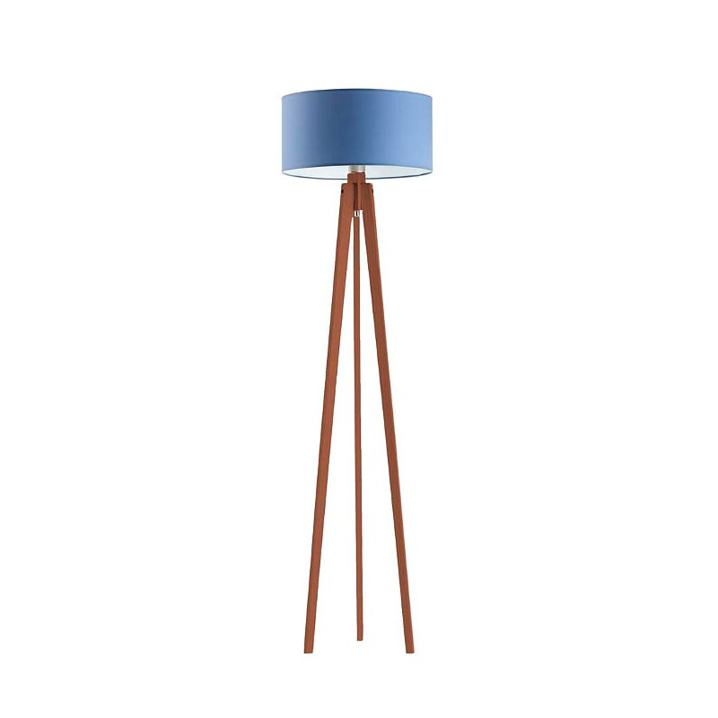 Lampadaire MIAMI E27 - acajou / bleu 