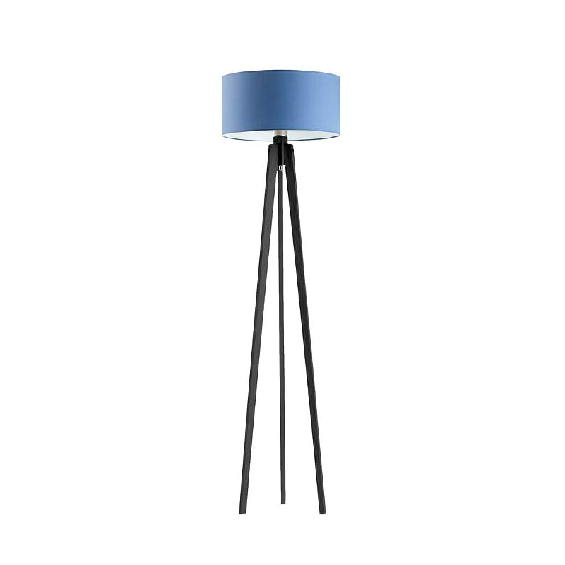 Lampadaire MIAMI E27 - ébène / bleu 