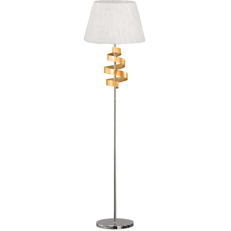 Lampadaire DENIS E27 - chrome / or 