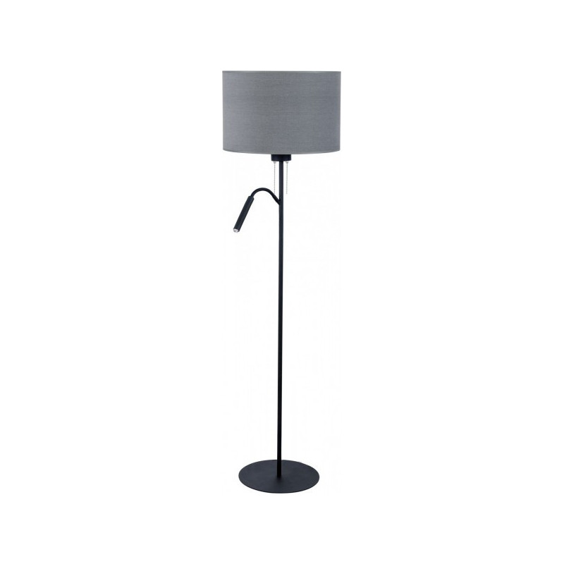 Lampadaire HOTEL PLUS E27 + G9 - gris / noir 