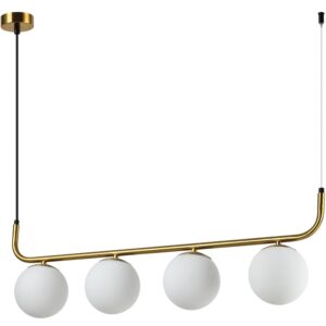 Abat-jour suspendu ALISA 4xE14 - doré/blanc