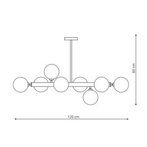 Le titre du produit en français est : "Suspension DORADO 8xE14 - noir