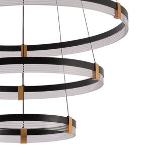 Le titre du produit en français serait : "Suspension PLUM 3 LED 3000-4000-6000K noir