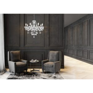 Le titre du produit traduit en français est : "Lustre CRISTALLO 3 3xE14 - chrome/transparent